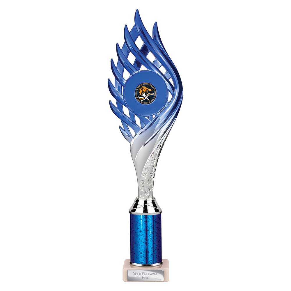 Wildfire Multi Award Tube Trophy Blue and Silver Wildfire Multi Award Tube Trophy Blue and Silver Trophy HQ 4