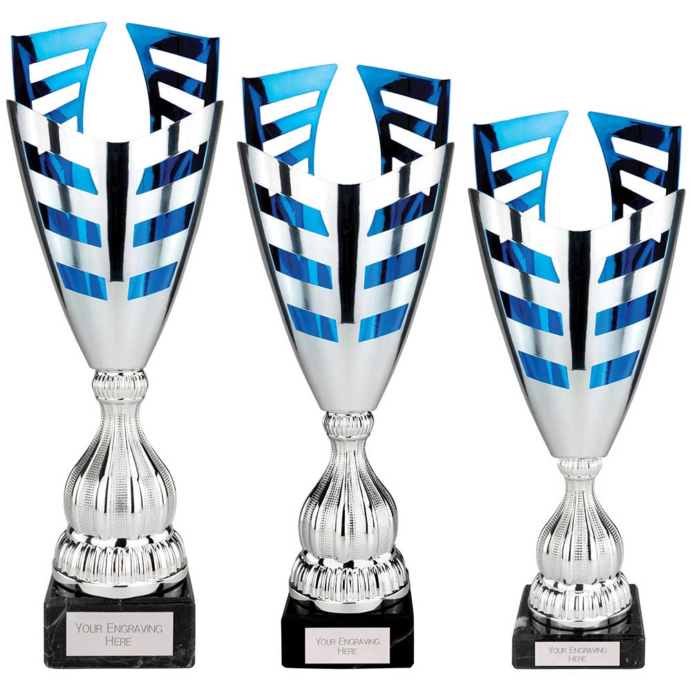 Paramount Laser Trophy Cup Silver and Blue Paramount Laser Trophy Cup Silver and Blue Trophy HQ 2