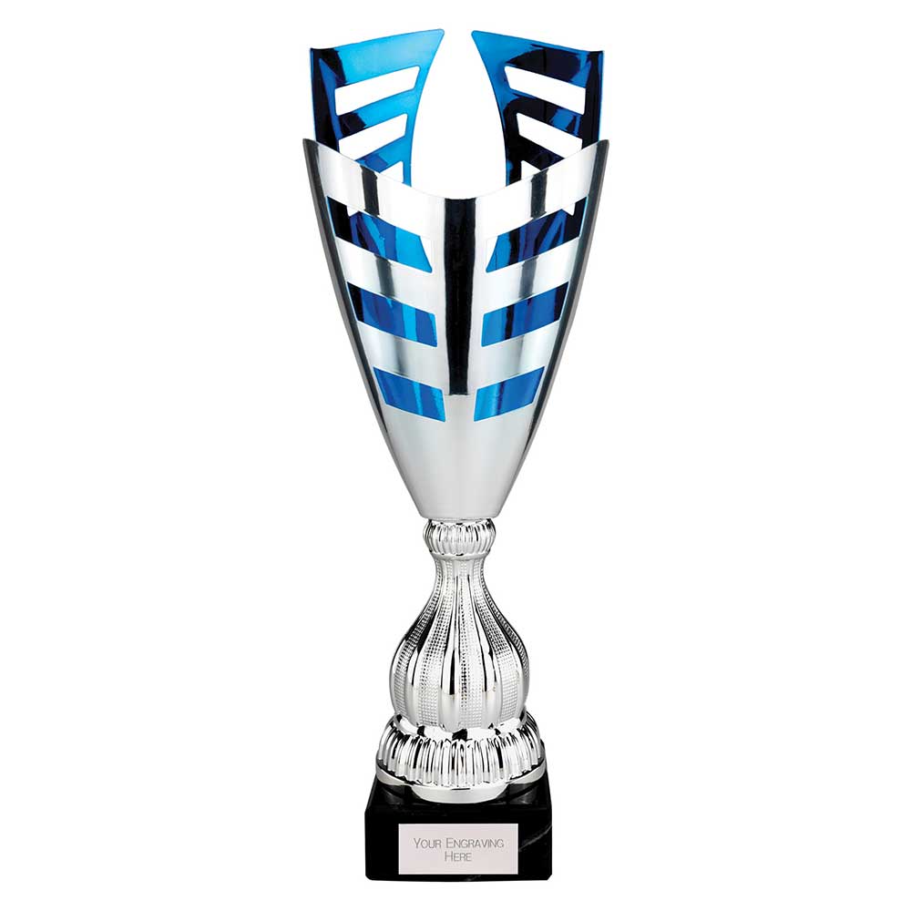 Paramount Laser Trophy Cup Silver and Blue Paramount Laser Trophy Cup Silver and Blue Trophy HQ 3